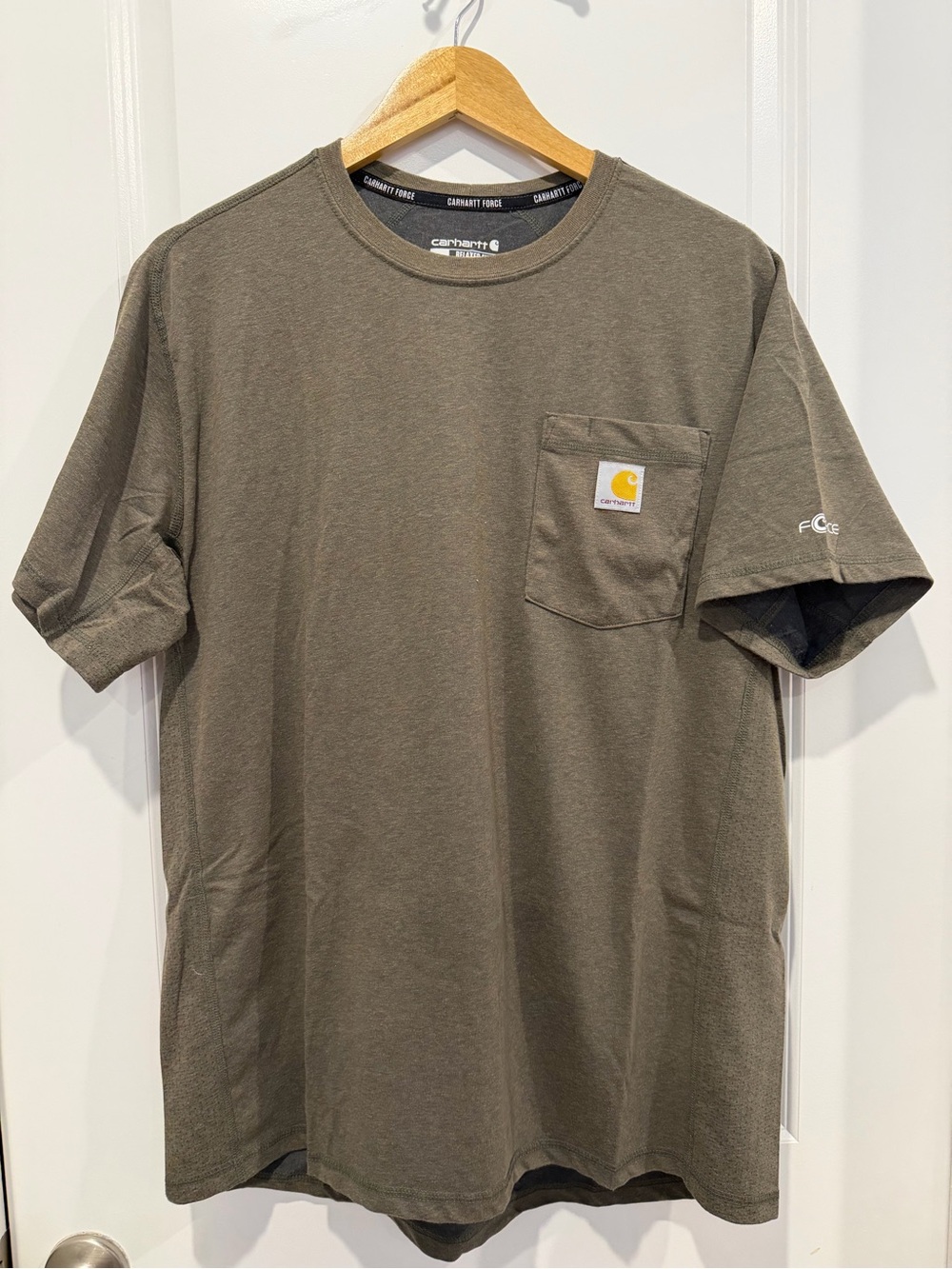 Carhartt Short-Sleeve Force Relaxed Fit Pocket Tee - Olive Green